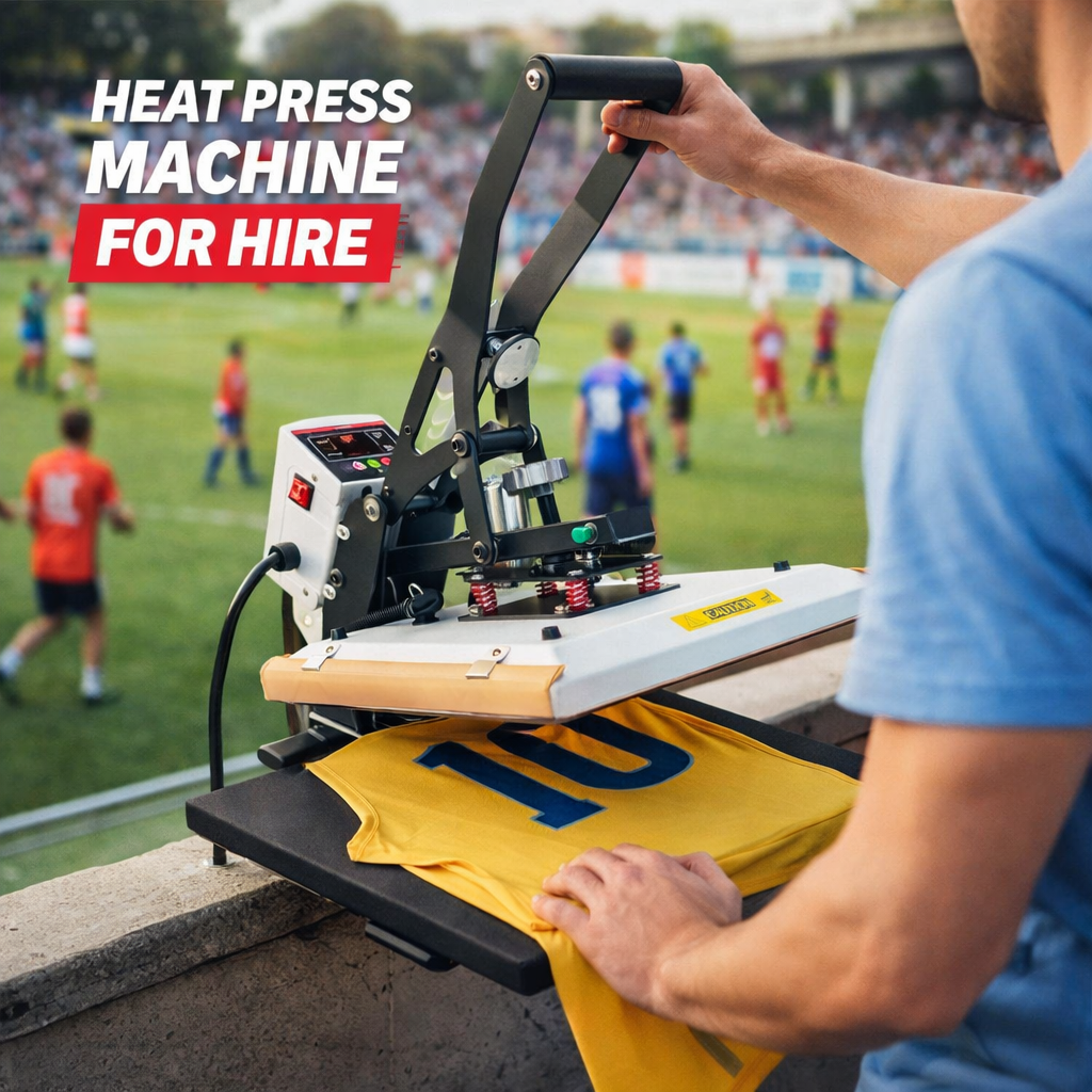 Heat Press Machine Rental – 38×38cm Semi-Auto with Drawer (Perth)